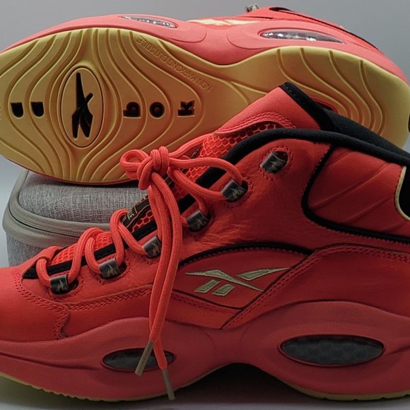 REEBOK QUESTION MID 'HOT ONES' MEN'S SIZE 10.5 BASKETBALL SNEAKERS GV7093 RARE - Picture 5 of 9